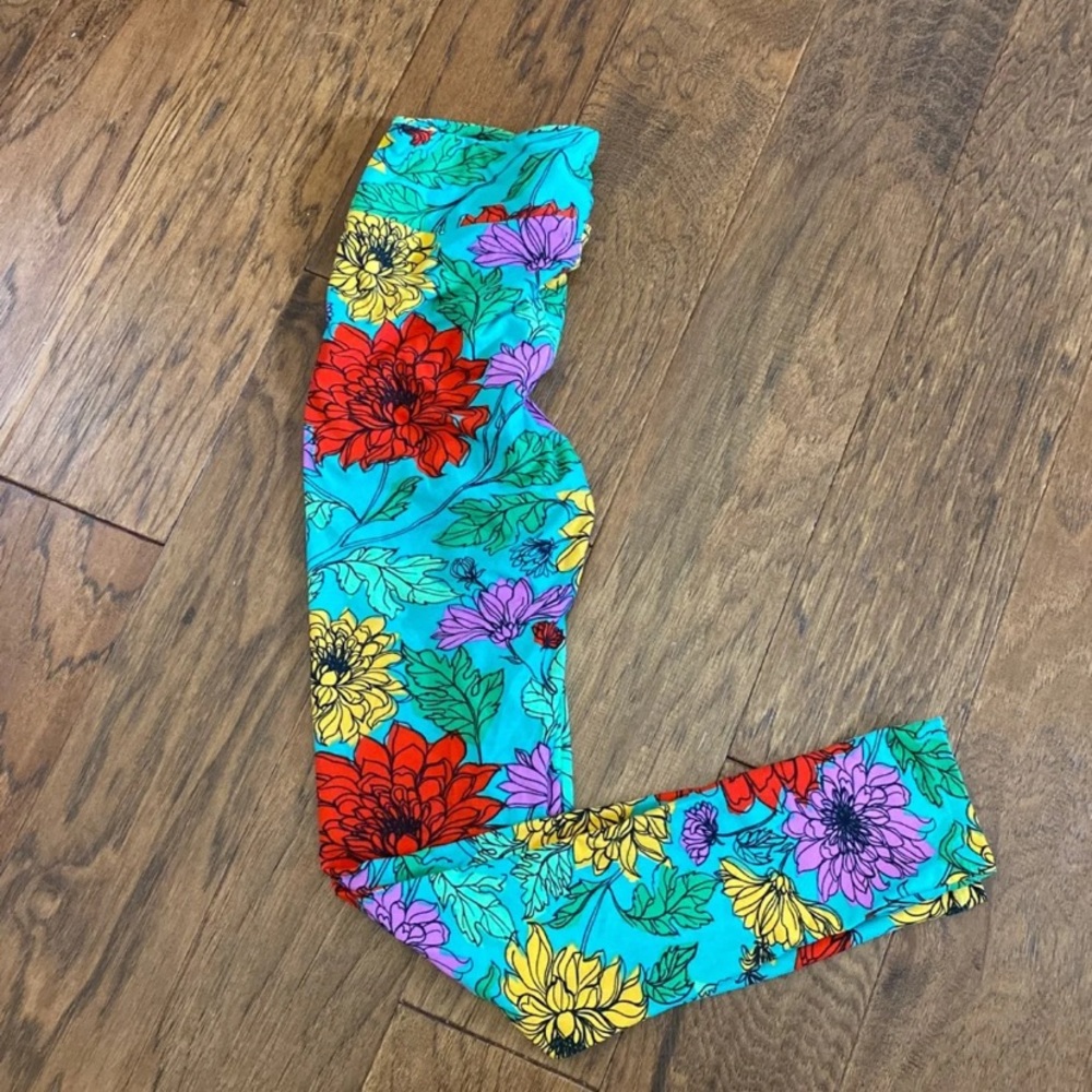 One size floral leggings
